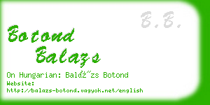 botond balazs business card